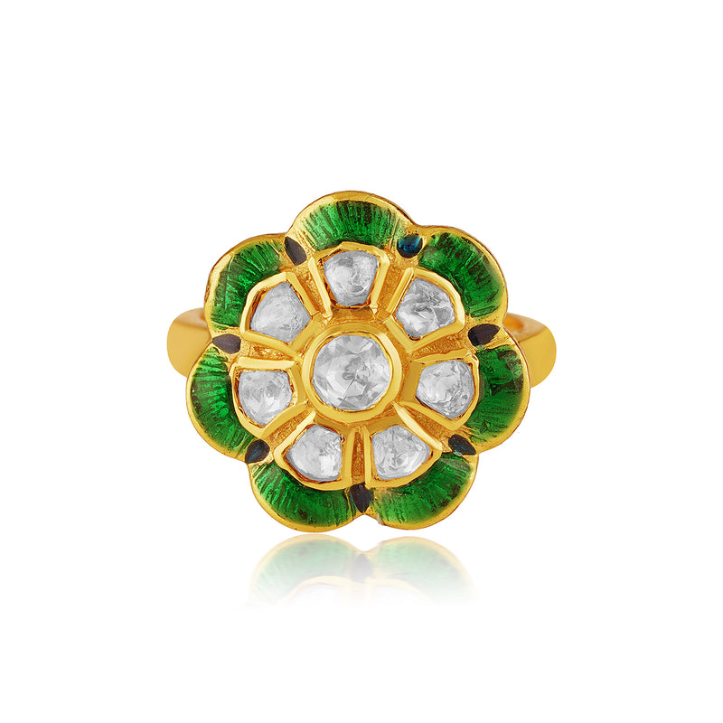 The Verdant Moissanite Band