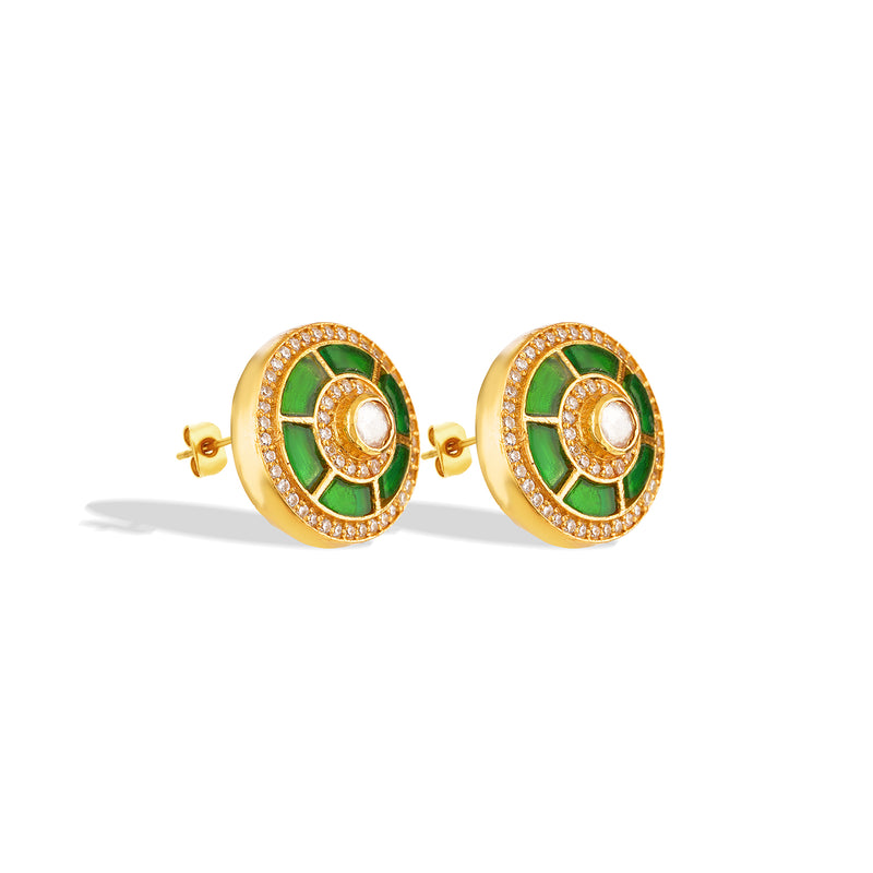 The Emerald Meena Studs