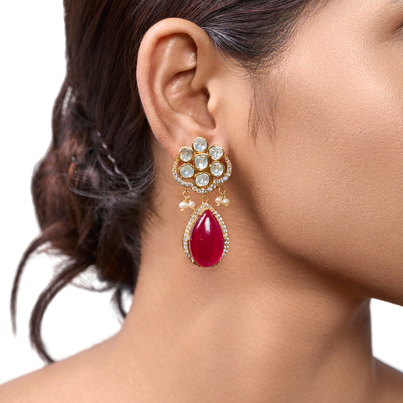 The Crimson Moissanite Studs