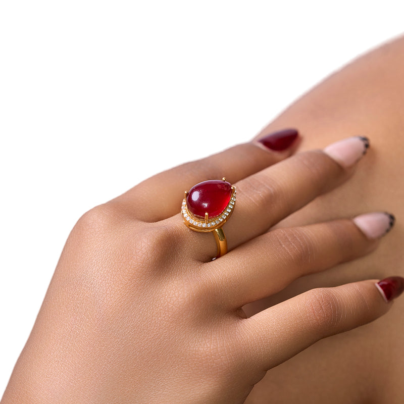The Ruby-Swarovski Stellar Ring