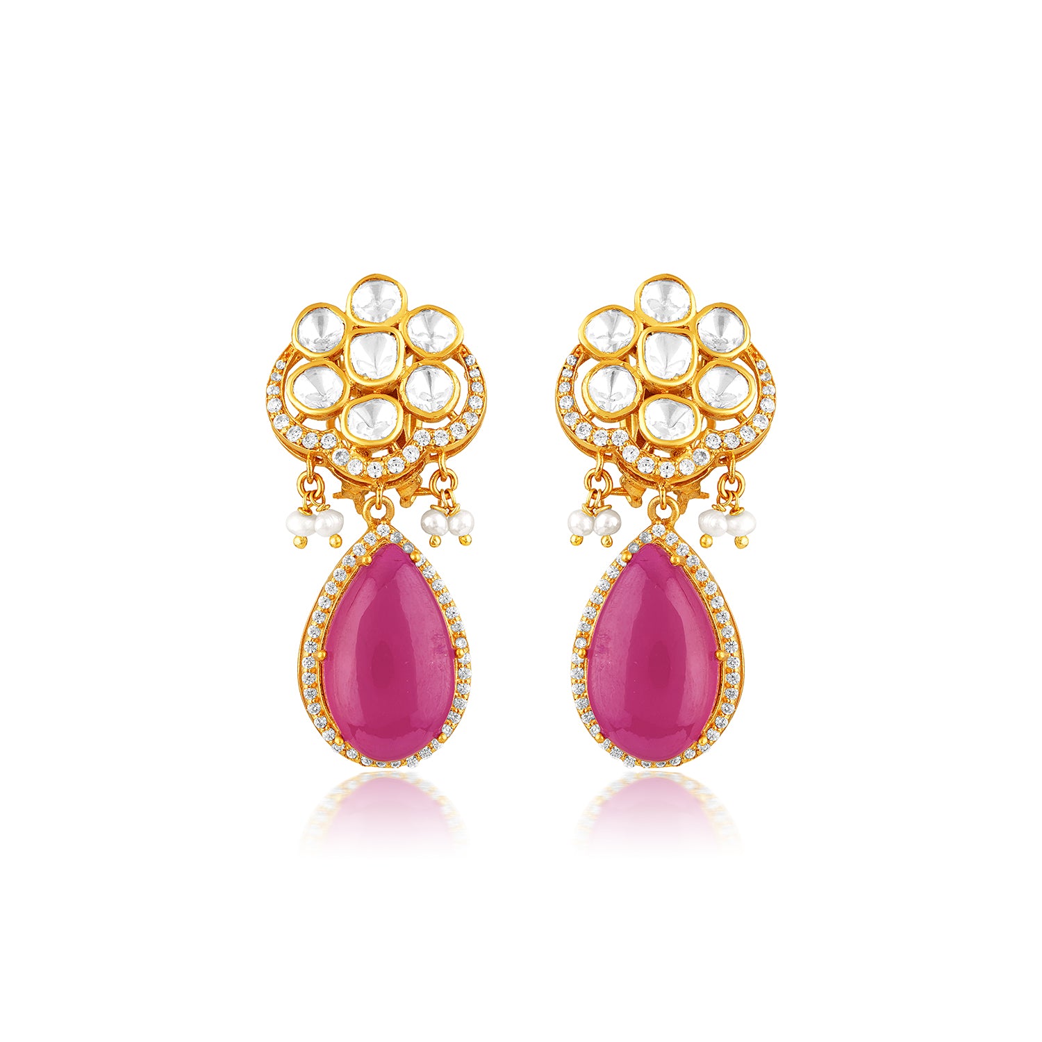 The Crimson Moissanite Studs