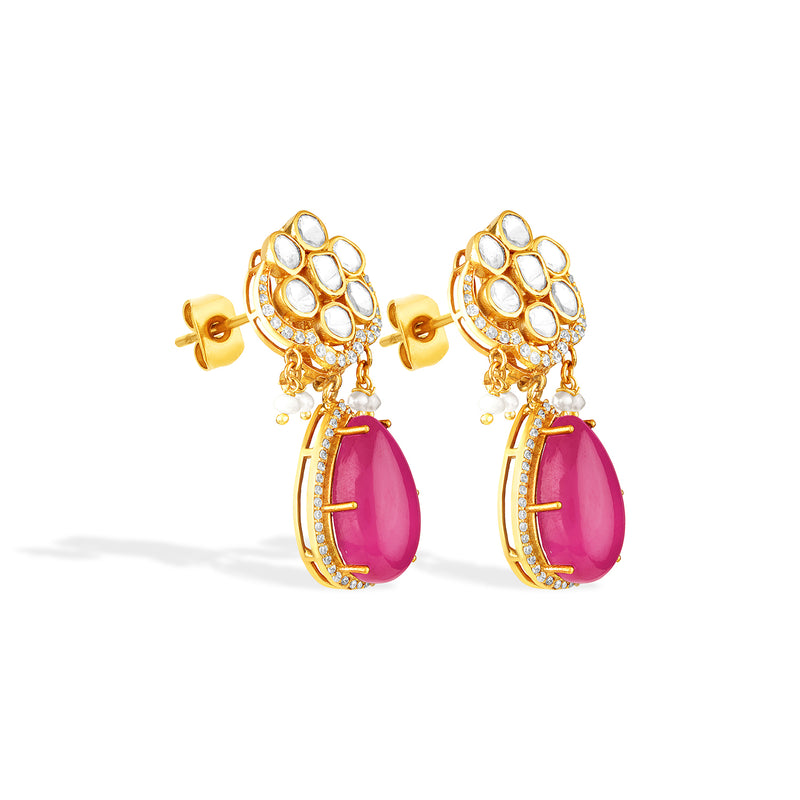 The Crimson Moissanite Studs
