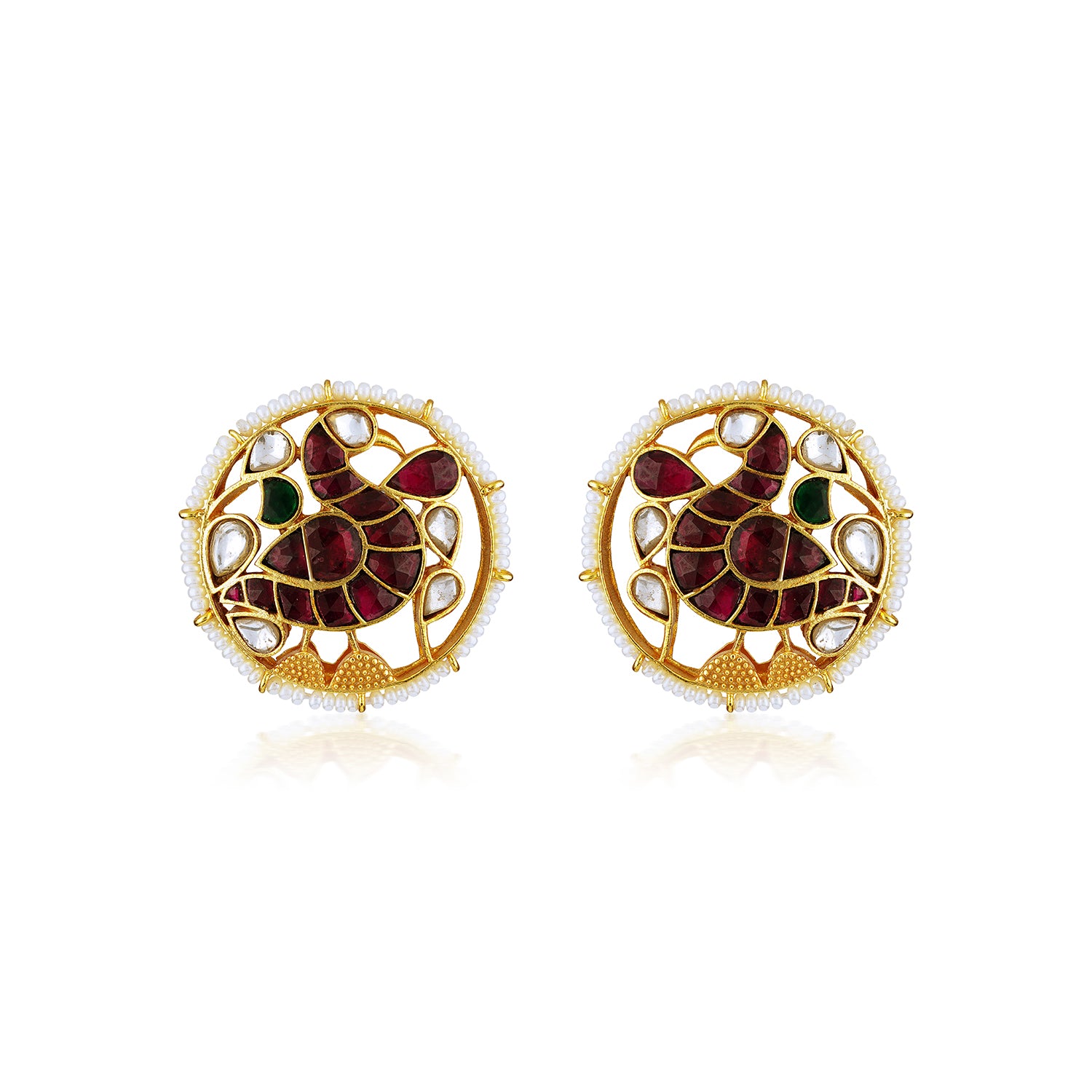 The Khaka Crimson Studs