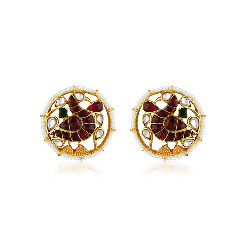 The Khaka Crimson Studs