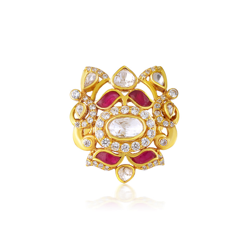 The Crimson Meena Monarch Ring