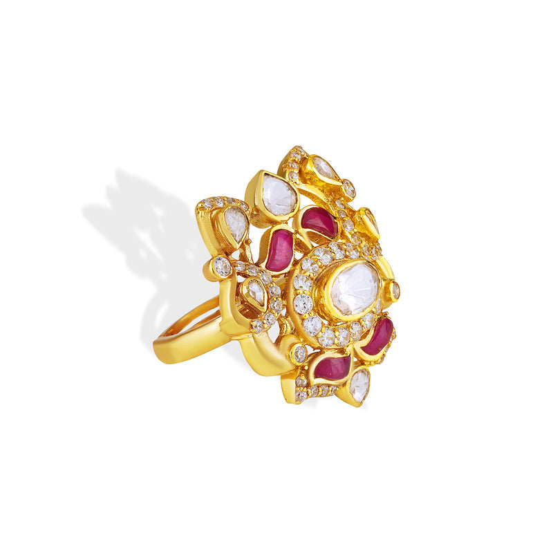 The Crimson Meena Monarch Ring