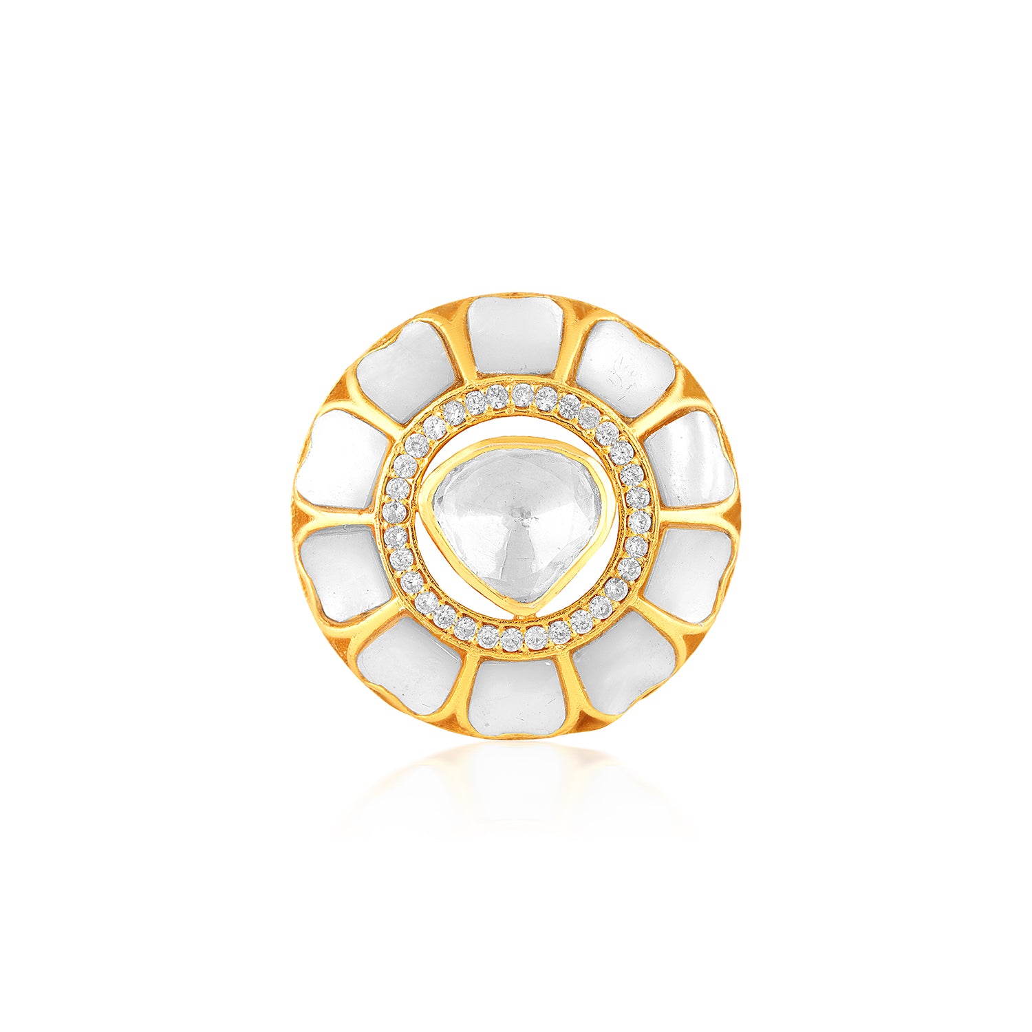 The Moissanite Nacre Bloom