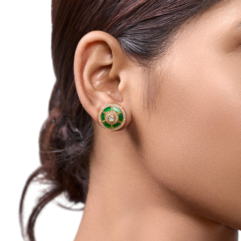 The Emerald Meena Studs